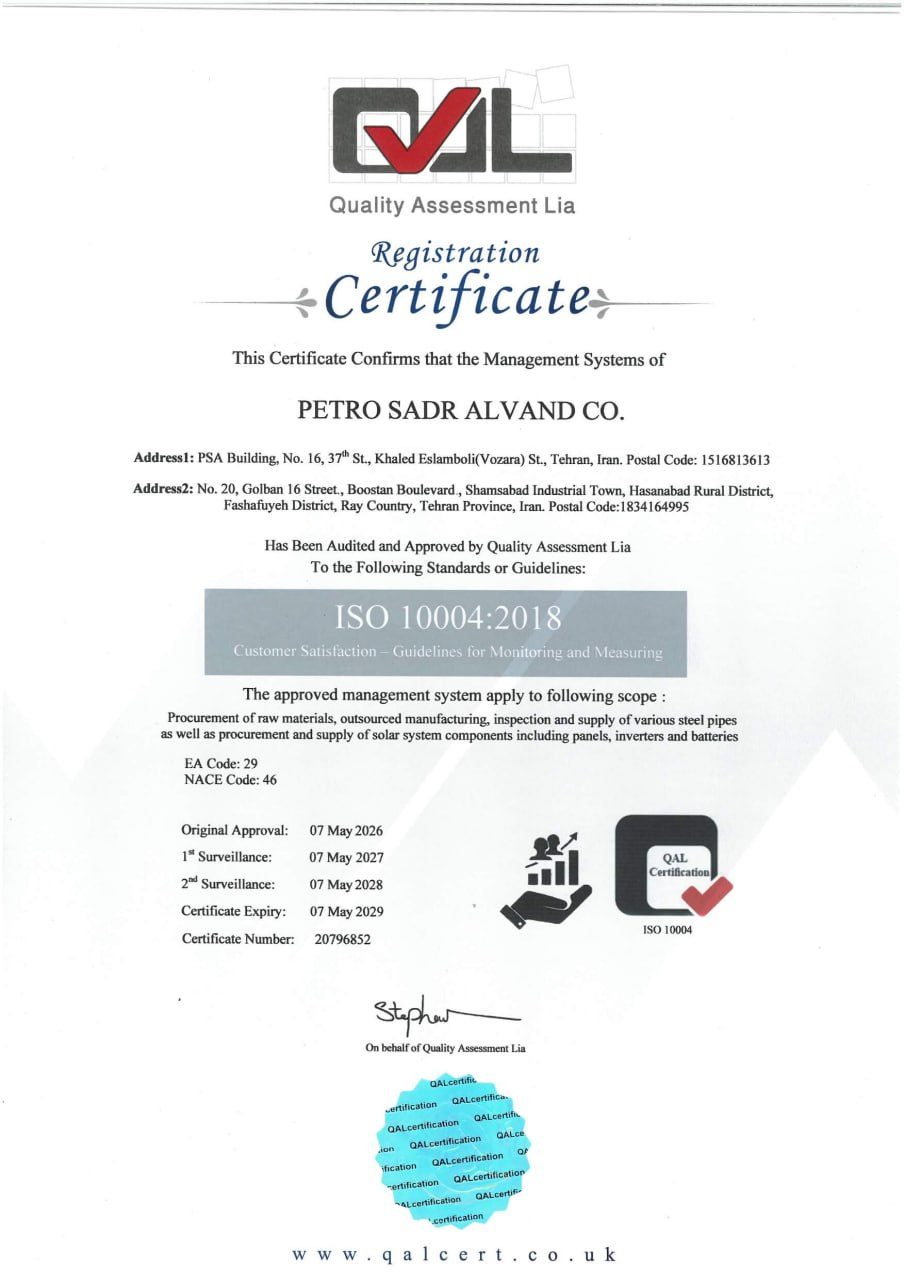 ISO 10004:2018 Certificate