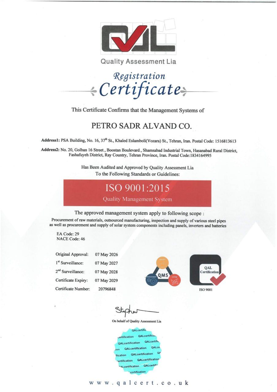 ISO 9001:2015 Certificate
